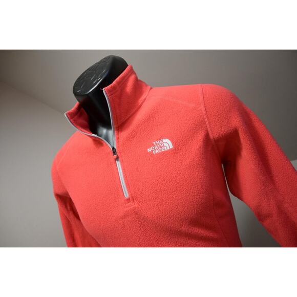 The North Face Fleece Jacket Pink 1/4 Zip Sweater Womens Size Medium - Picture 1 of 9